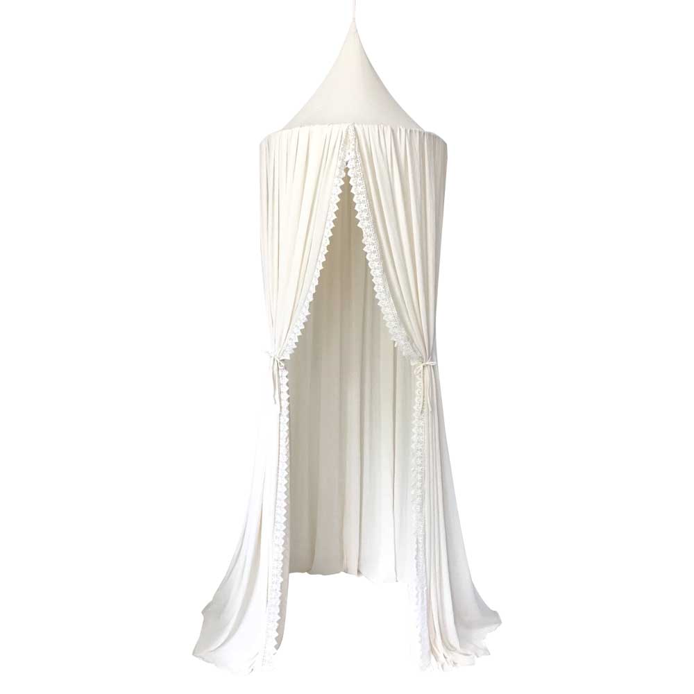 Lace Baby Bed Canopy White