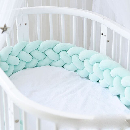 Braids Baby Bed Crib Bumper 2.2m mint