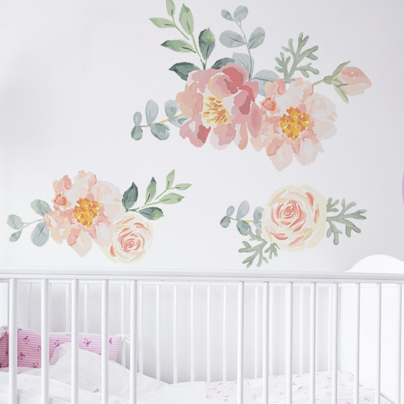 Watercolor Flowers Wall Sticker