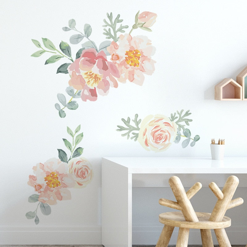 Watercolor Flowers Wall Sticker