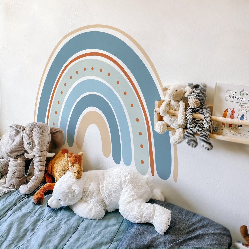 Big Rainbow Wall Sticker Blue