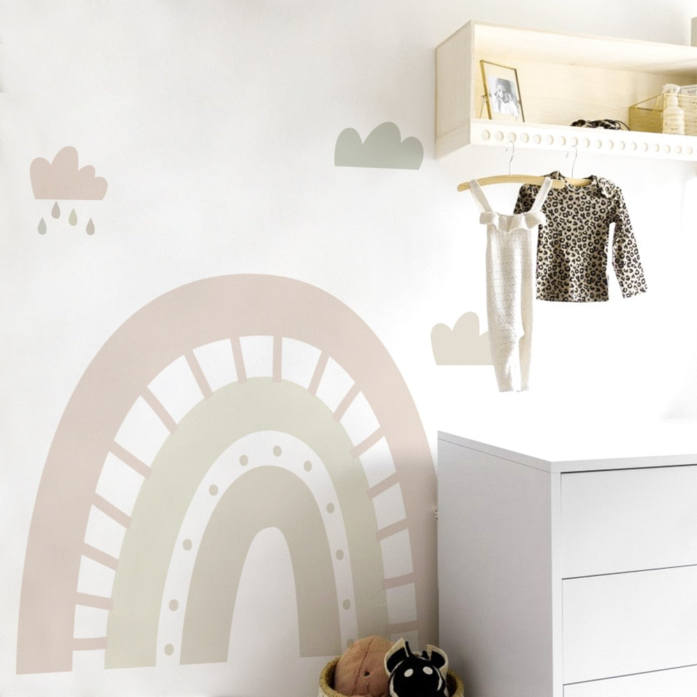 Big Rainbow Wall Sticker Beige