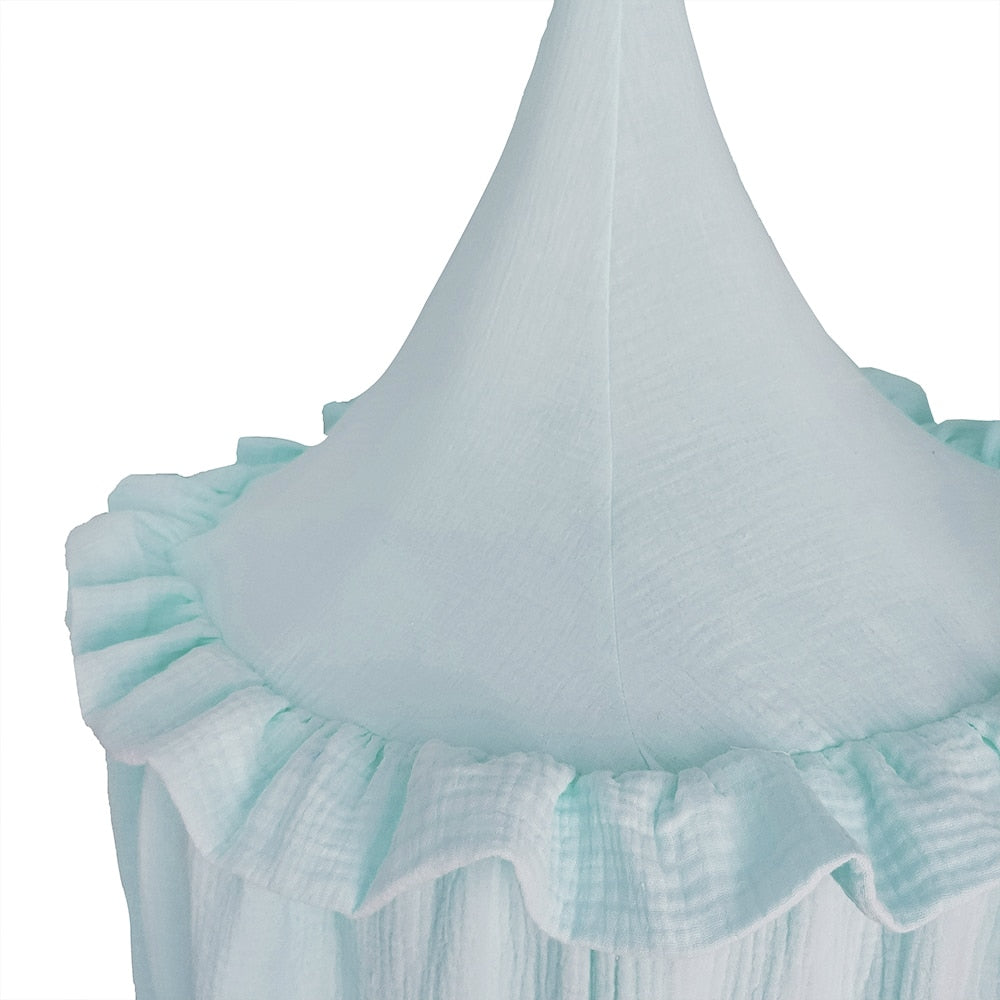 Premium Muslin Cotton Hanging Canopy Light Blue