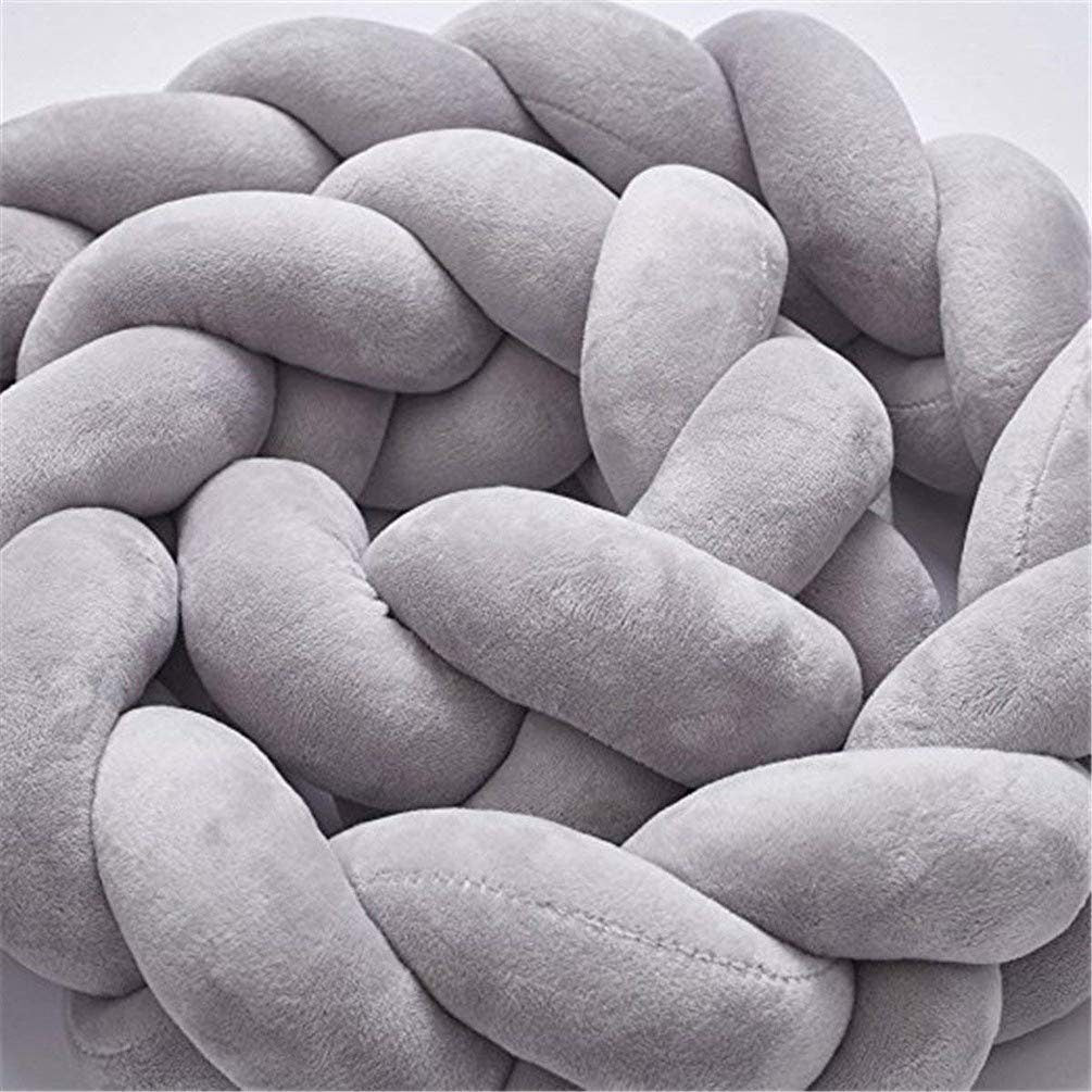 Baby Bed Bumper Braided grey 2m/3m/4m