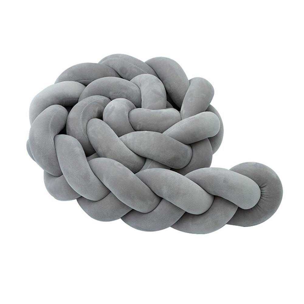 Baby Bed Bumper Braided grey 2m/3m/4m