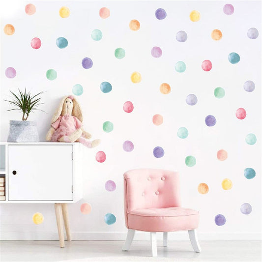 Multi Color Dots Wall Sticker