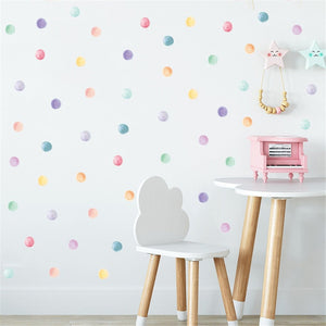 Multi Color Dots Wall Sticker
