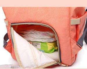 Diaper Bag Backpack Lequeen Pink / Grey