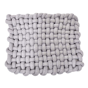 Knitted Baby Play Mat grey/pink