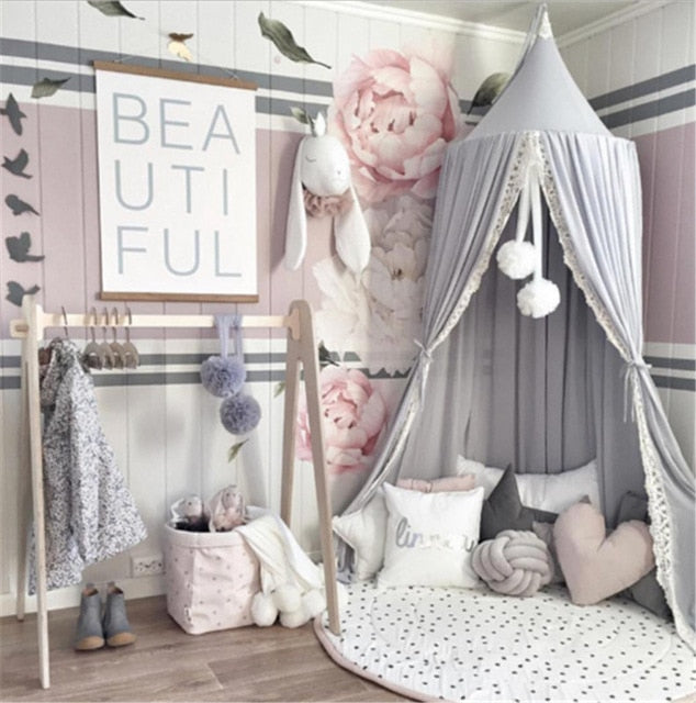 Lace Baby Bed Canopy Grey – Llama Lola Kids