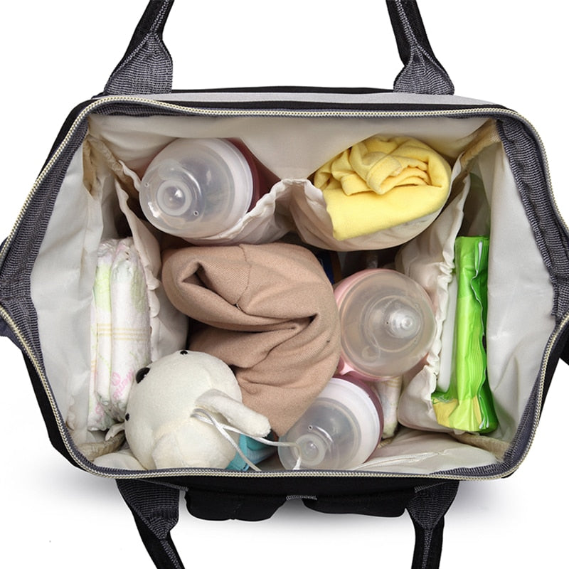 Diaper Bag Backpack Lequeen Dark Grey