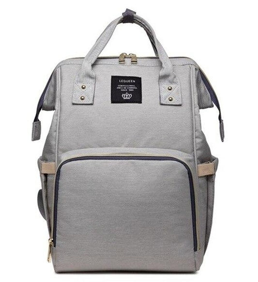 Diaper Bag Backpack Lequeen Grey