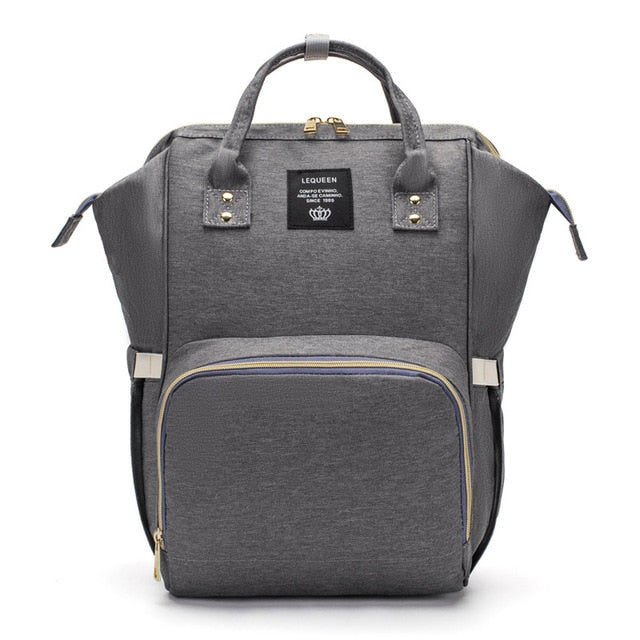 Diaper Bag Backpack Lequeen Dark Grey