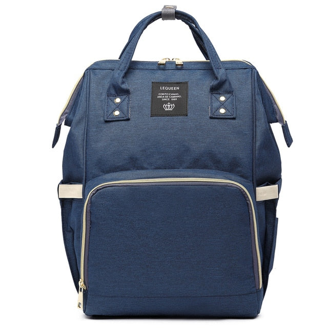 Diaper Bag Backpack Lequeen Blue