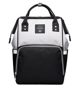 Diaper Bag Backpack Lequeen Grey / Black