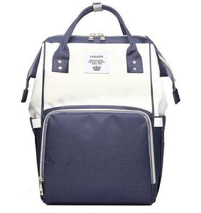 Diaper Bag Backpack Lequeen Blue / White