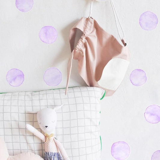 Watercolor Dot Wall Stickers Purple