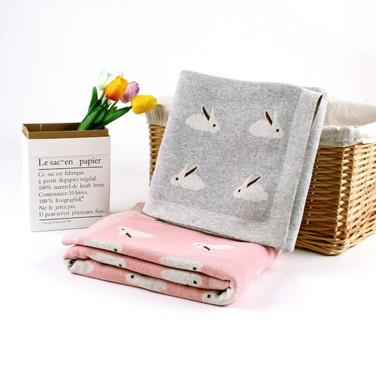 White Rabbit Baby Blanket