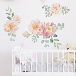 Watercolor Flowers Wall Sticker