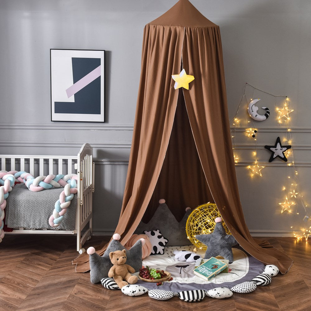 Nordic Baby Crib Canopy Brown