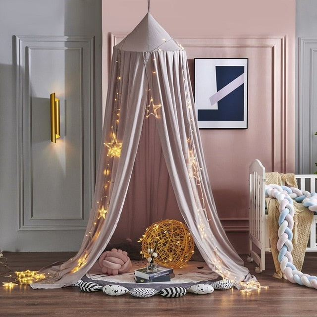 Nordic Baby Crib Canopy Light Pink