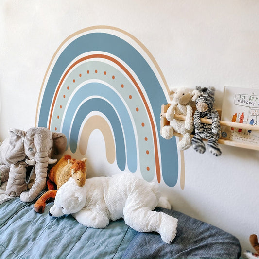 Big Rainbow Wall Sticker Blue