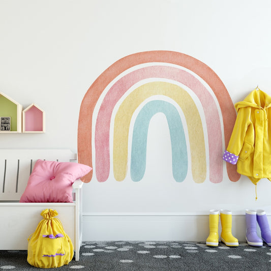 Big Rainbow Wall Sticker Watercolor