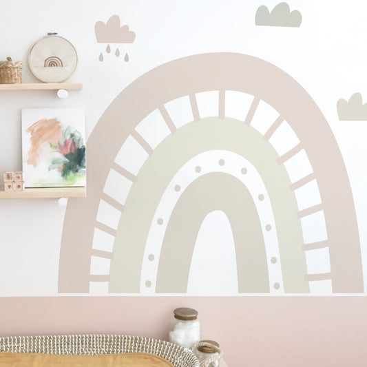 Big Rainbow Wall Sticker Beige
