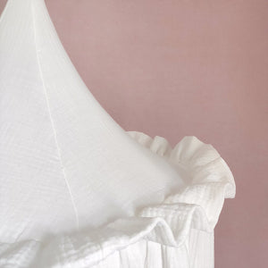 Premium Muslin Cotton Hanging Canopy White