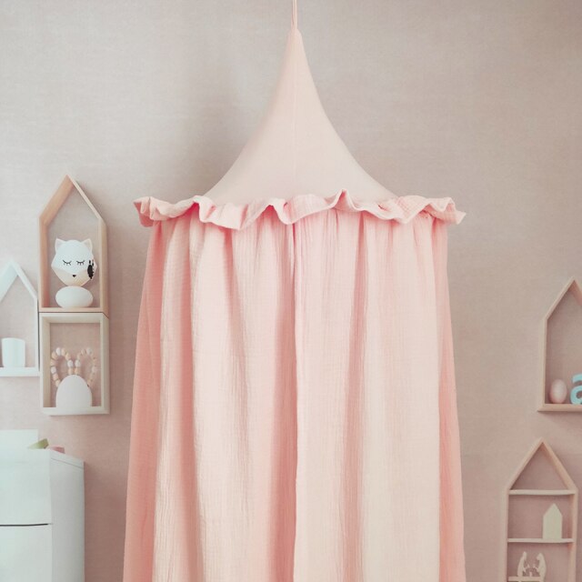 Premium Muslin Cotton Hanging Canopy Pink