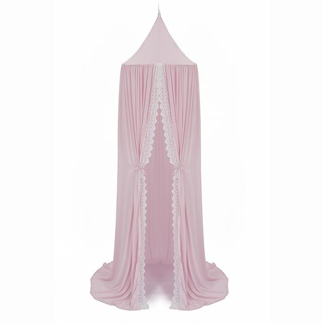 Lace Baby Bed Canopy Pink